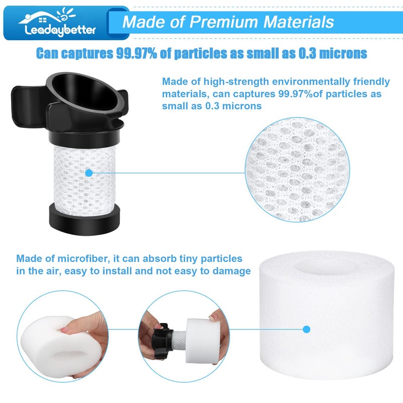 Leadaybetter Filter Replacement for Shark IONFlex IF201 DuoClean X30 X40 F60 F80 IC205 IF200 IF202 IF205 IF251 IF252 IF281 IF282 IF285 IR100 IR70 UF280 Cordless Vacuum, Part XPREMF100 XPSTMF100 - Image 3
